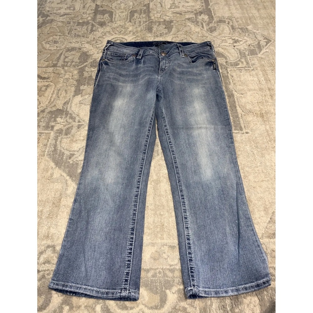 Women's Silver Jeans Aiko Capri Size 31 X‎ 22.5  Crop